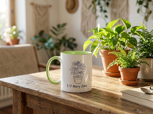 I Love Mary Jane Accent Coffee Mug