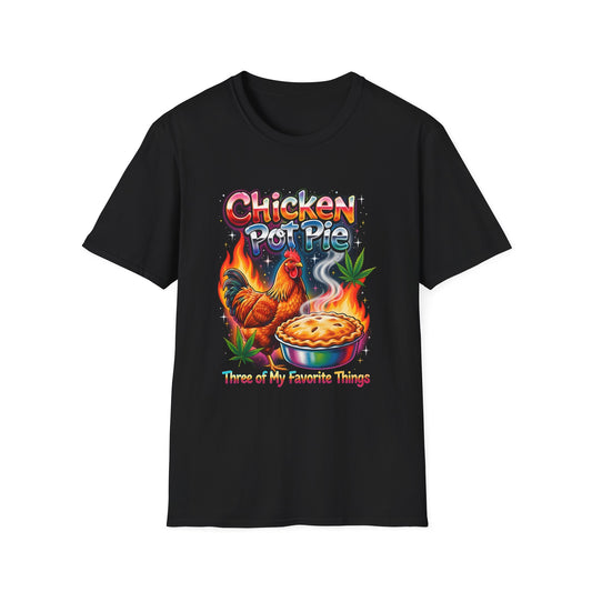 Retro Chicken Pot Pie graphic tee, vintage 90s poster style