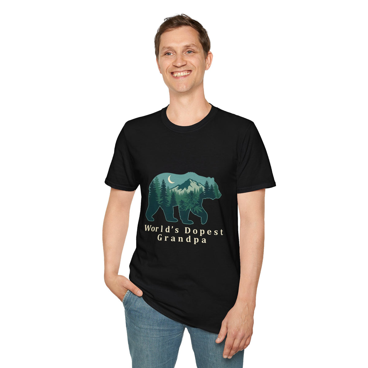 World's Dopest Grandpa Tee – Bear & Mountain Graphic