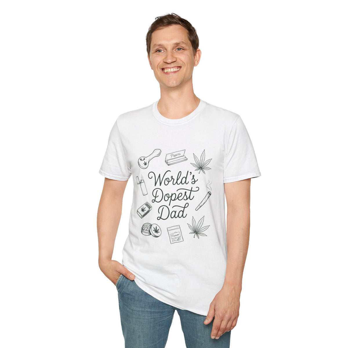 World's Dopest Dad Tee – Funny 420 Gift for Dad
