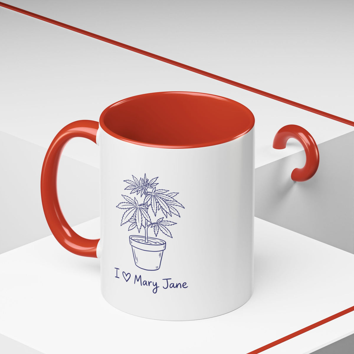 I Love Mary Jane Accent Coffee Mug