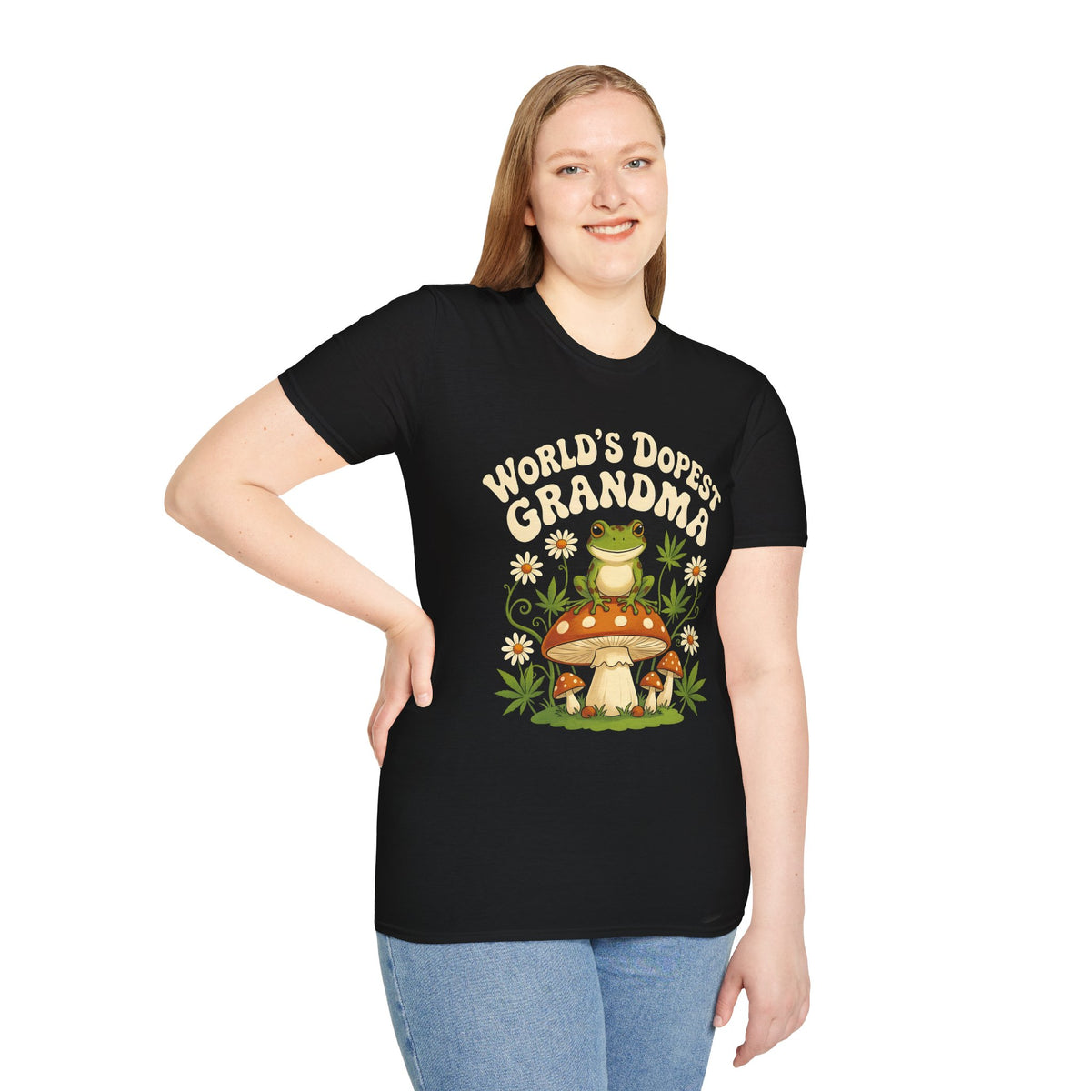 World's Dopest Grandma Tee – Frog on Mushroom