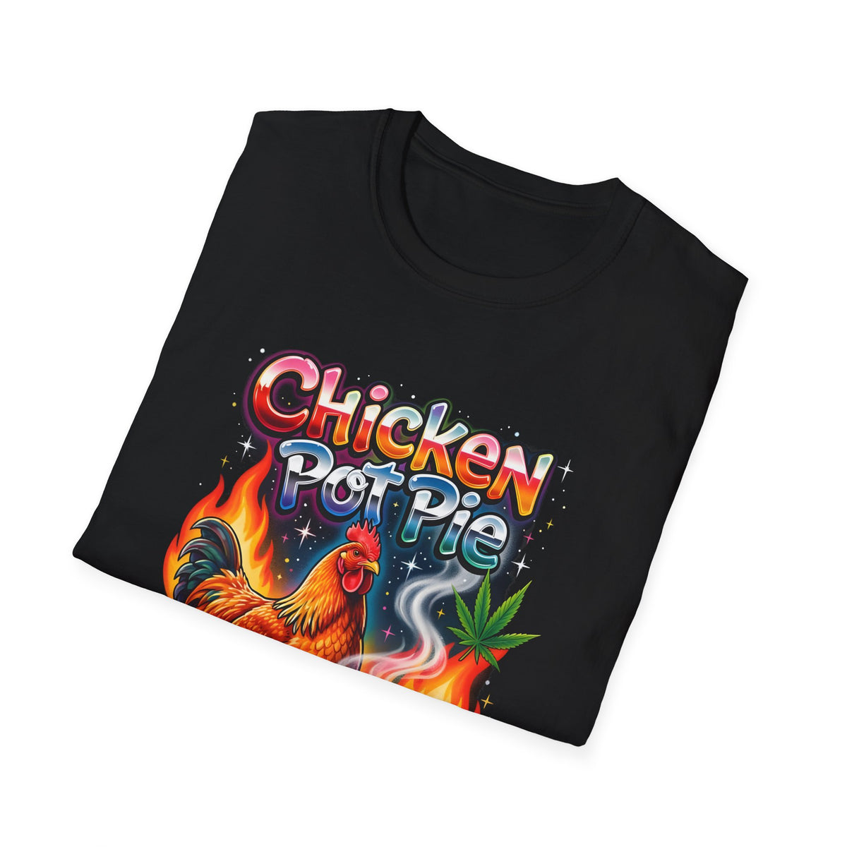 Retro Chicken Pot Pie 420 Tee – Vintage 90's Poster Style