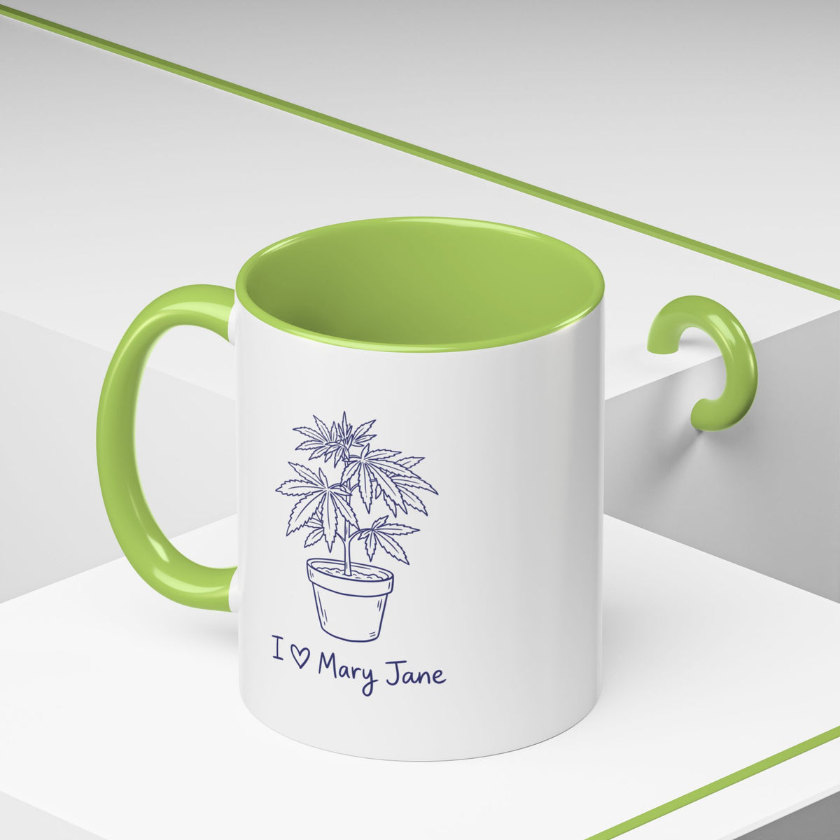 I Love Mary Jane Accent Coffee Mug