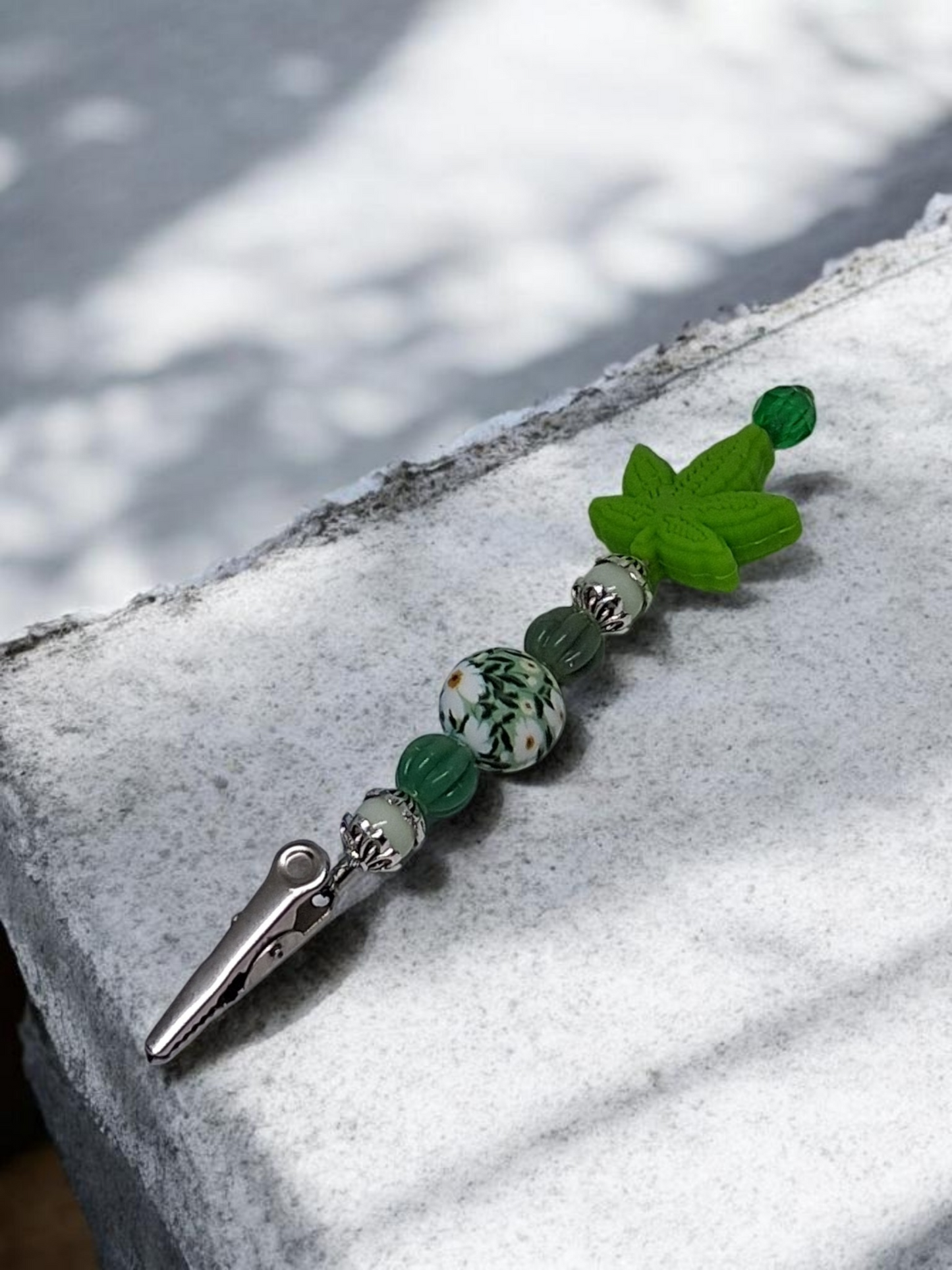 Handcrafted Beaded Alligator Clip
